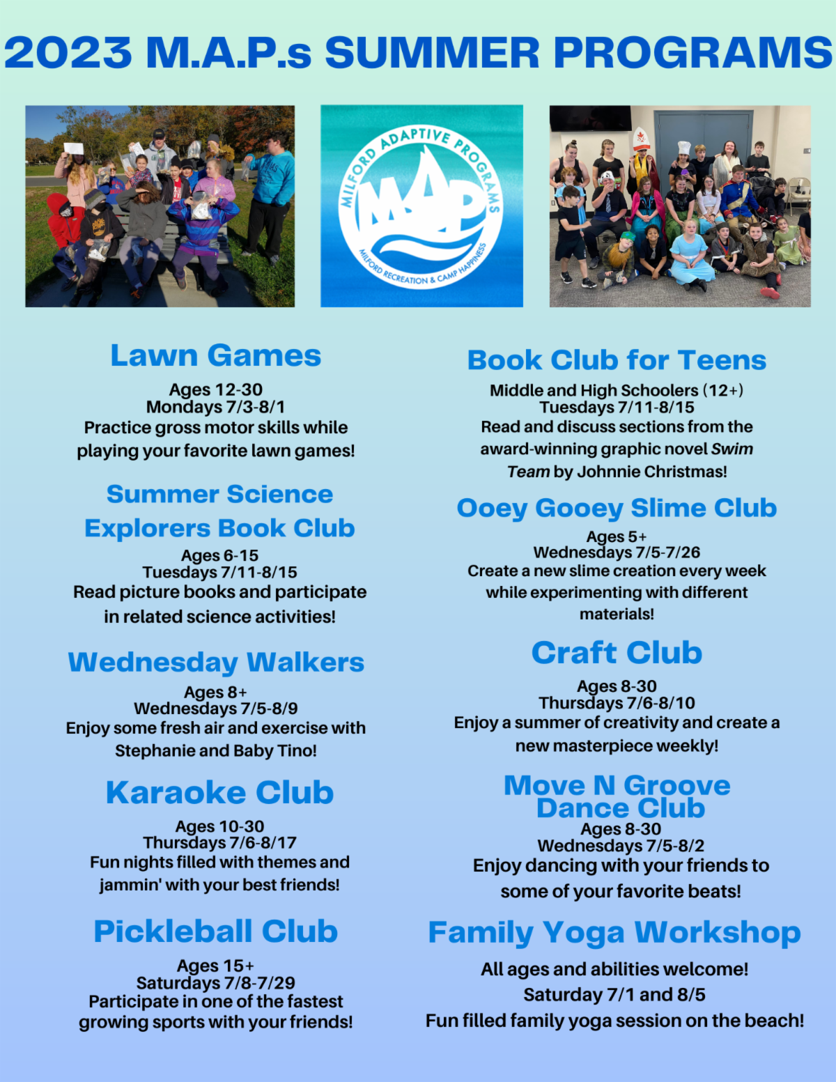 Don't Miss Out this July with Milford Rec