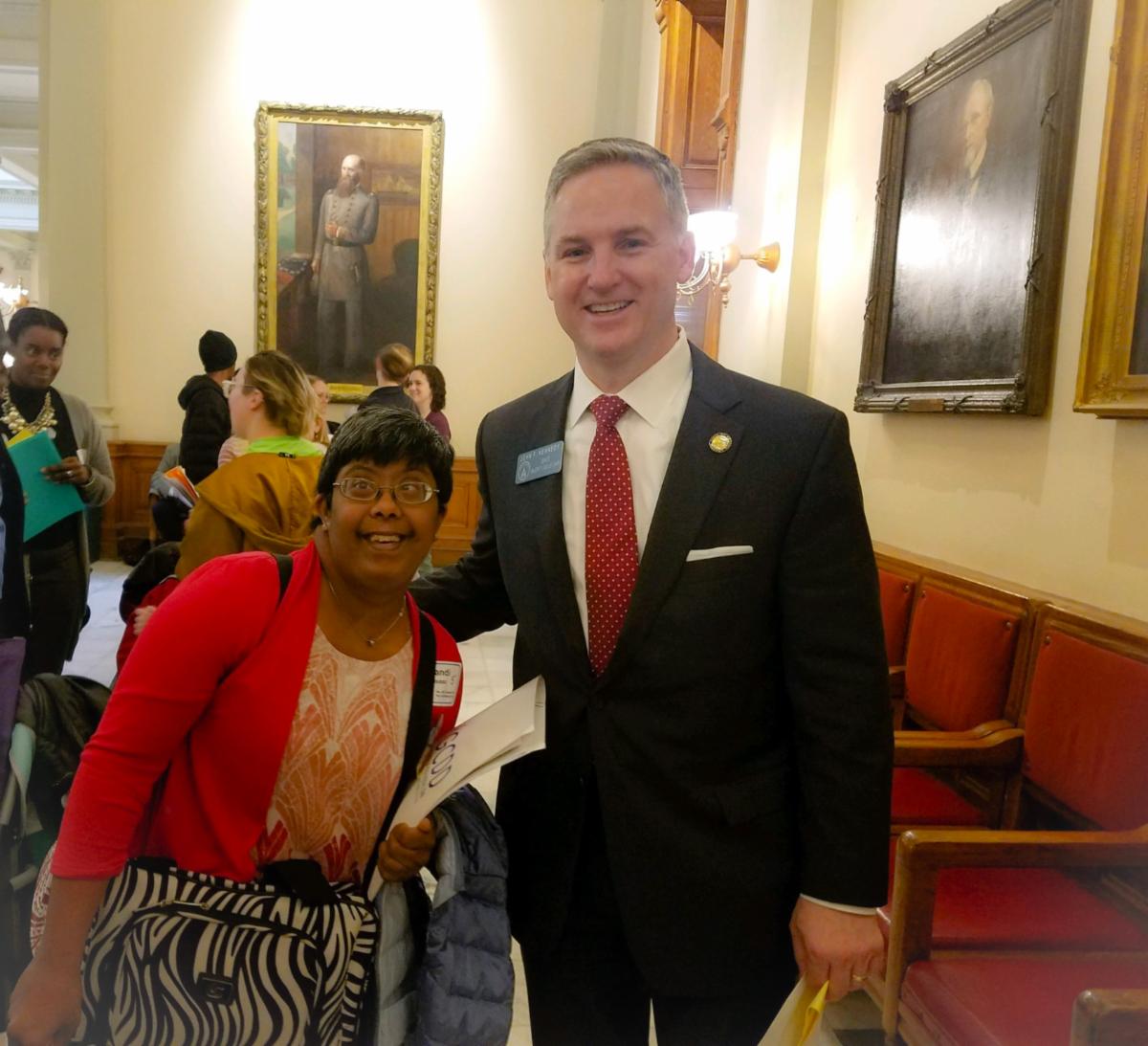 GCDD Council Member Nandi and Senator John F Kennedy meet at the Georgia Capitol