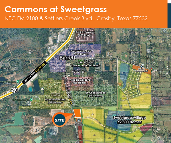 FM 2100 and Settlers Creek Blvd