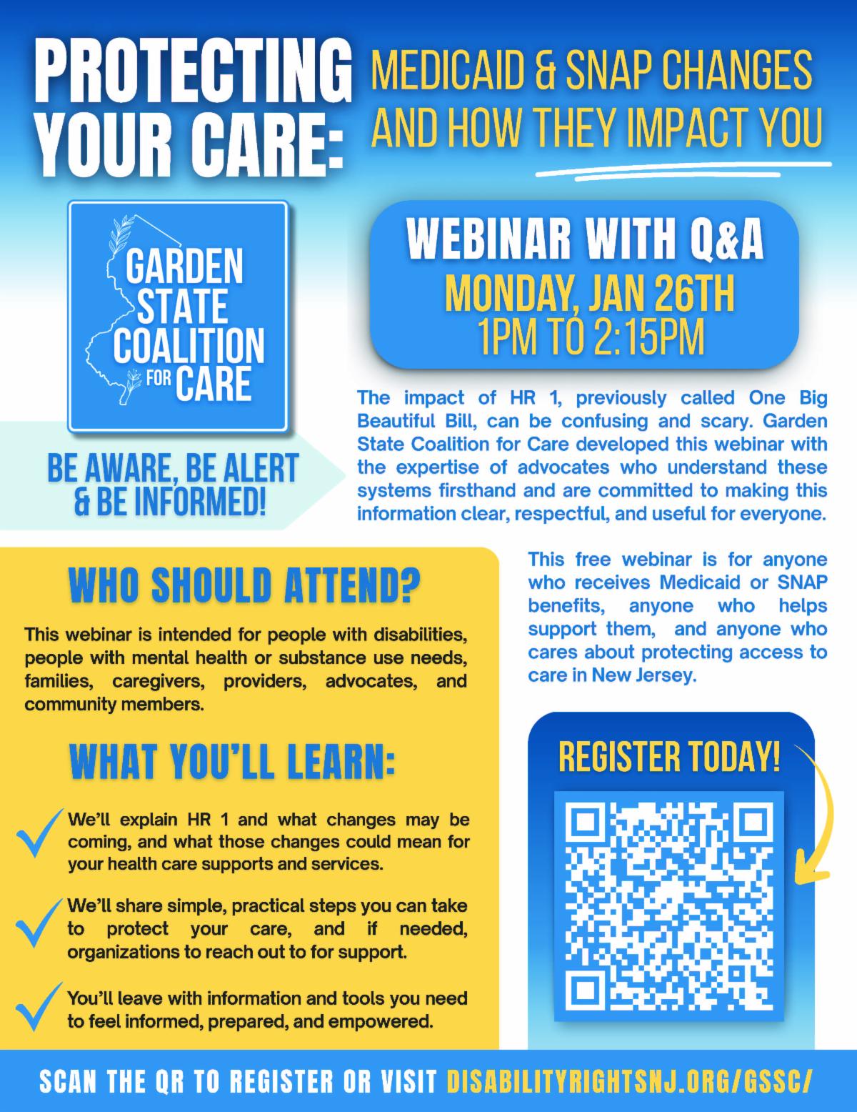 Protecting Your Care webinar flyer image