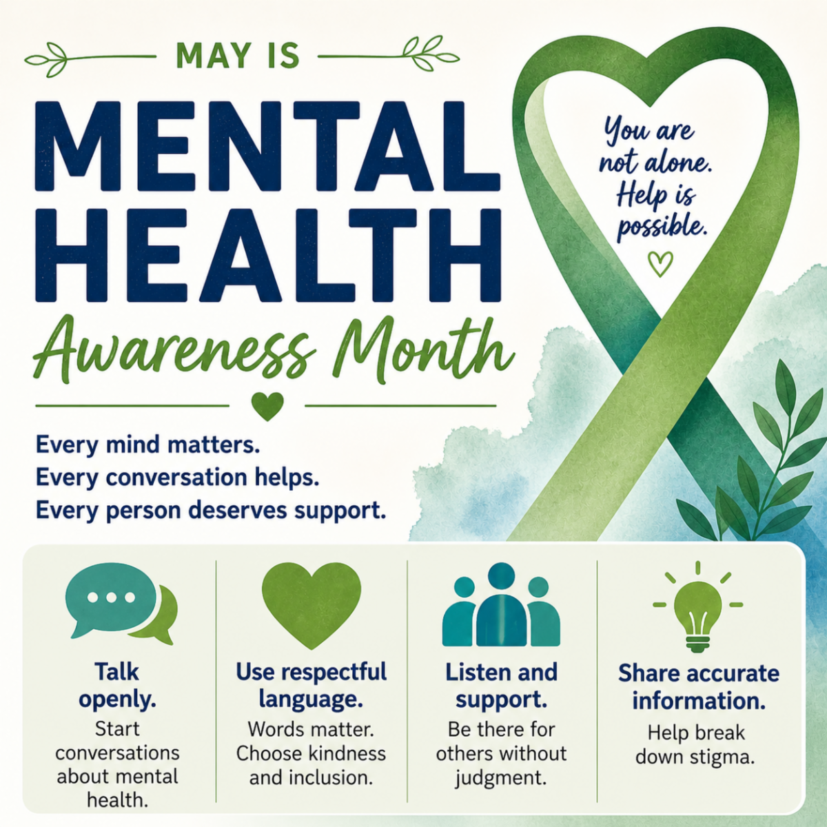 Mental Health Awareness Month graphic