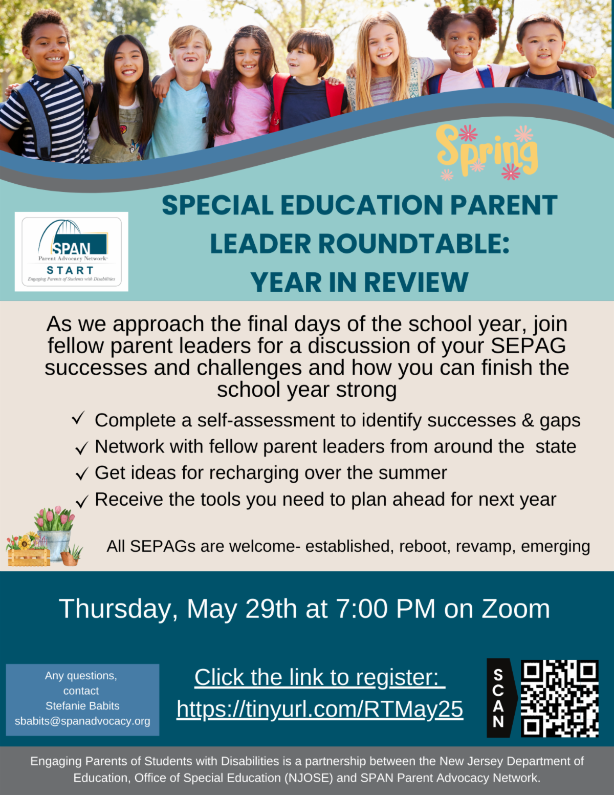 Special Education Parent Leader Roundtable flyer image