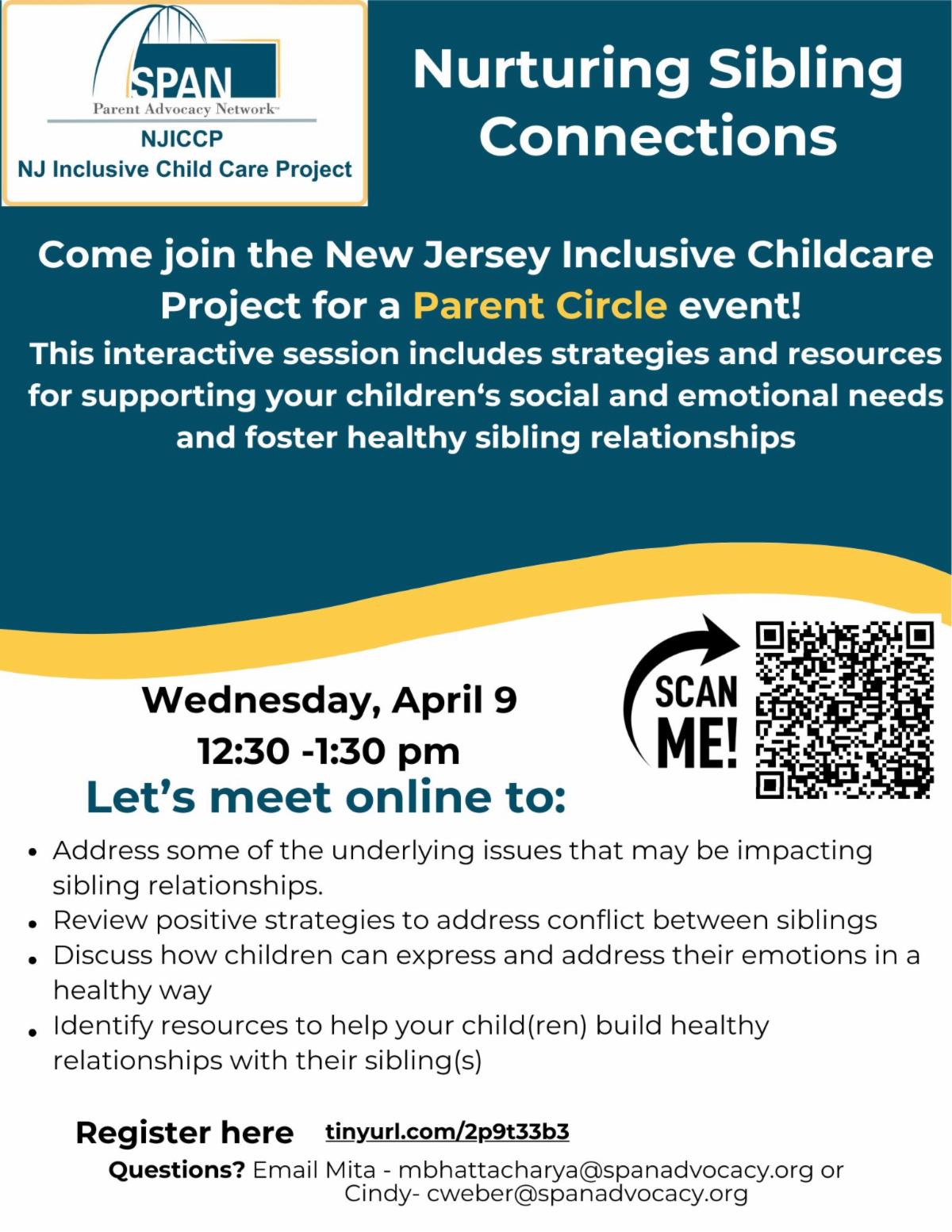 Nurturing Sibling Connections flyer image