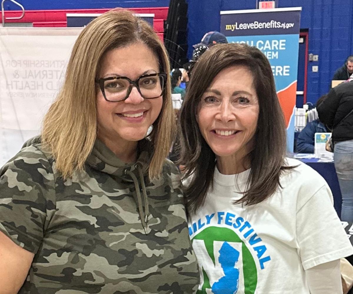 Photo of SPAN's own Jeannette Mejias standing beside NJ First Lady, Tammy Murphy