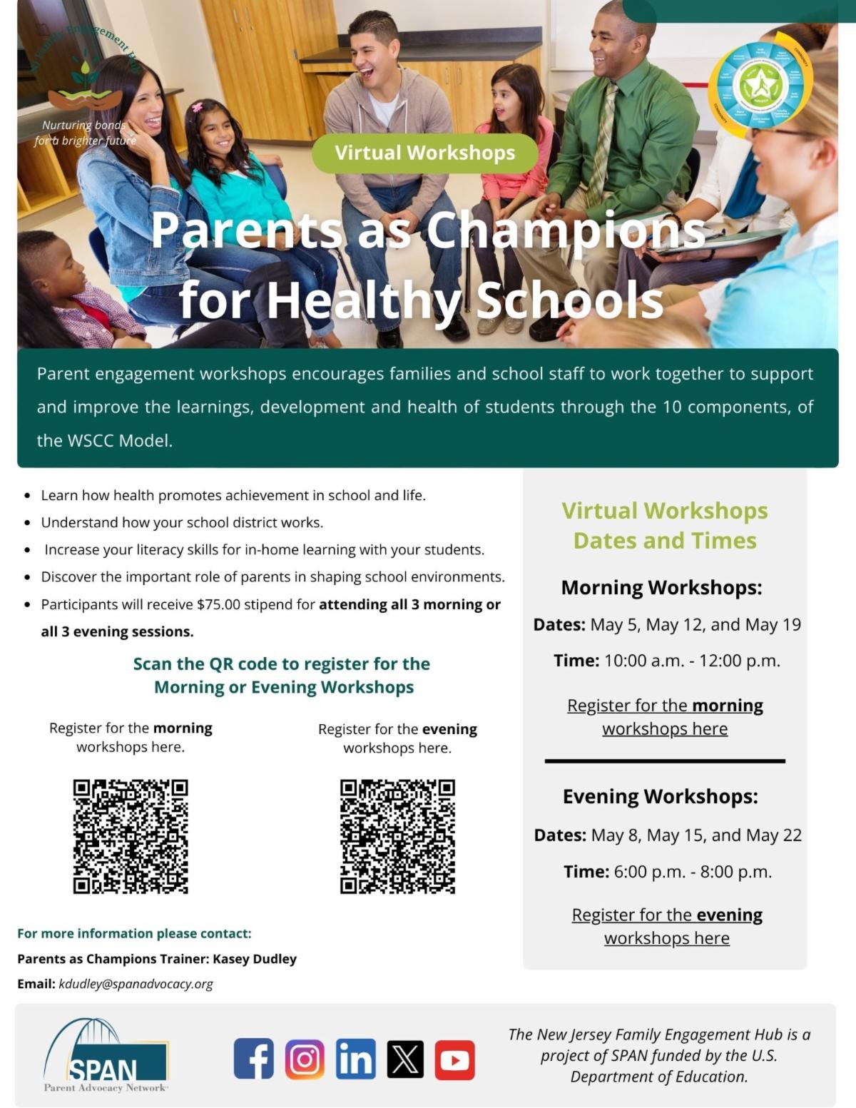Parents as Champions for Healthy Schools flyer image
