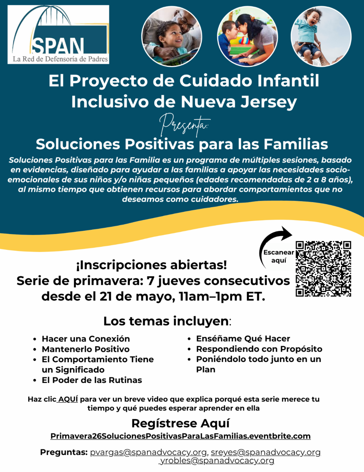 Imagen del folleto de la serie «Soluciones positivas para las familias»