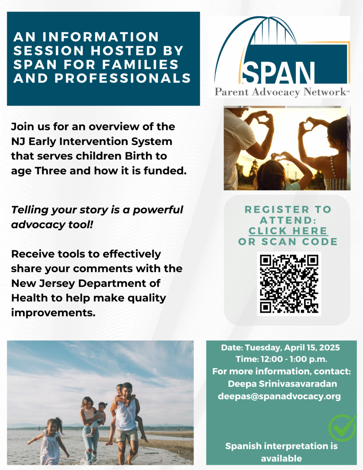 Early Intervention System information session flyer image