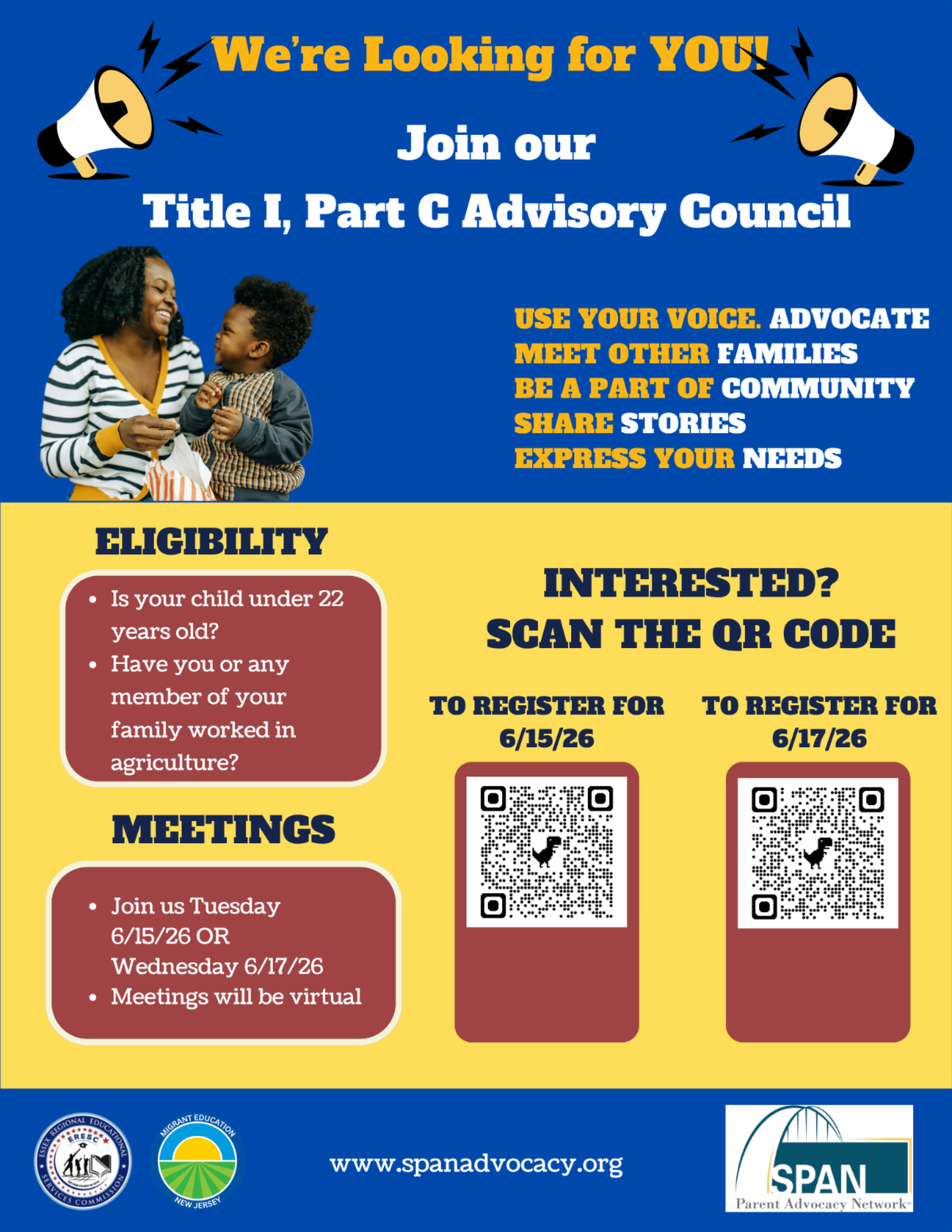 Title 1 Part C Council Flyer image