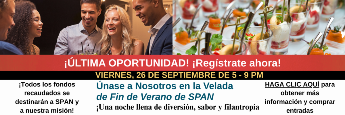 Gráfico de invitación a la velada de verano con enlace en el que se puede hacer clic para registrarse e indica la última oportunidad para registrarse.