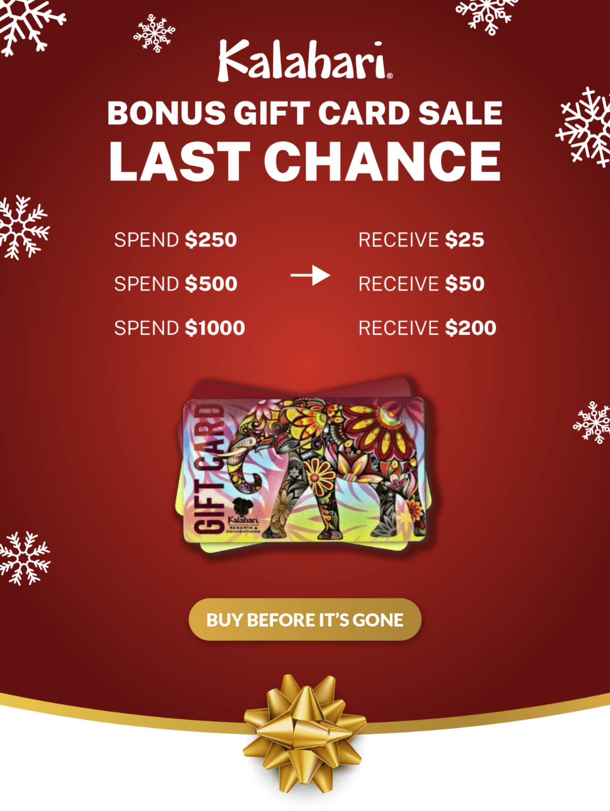 Last Day To Grab Your Bonus Savings! - Kalahari Resorts