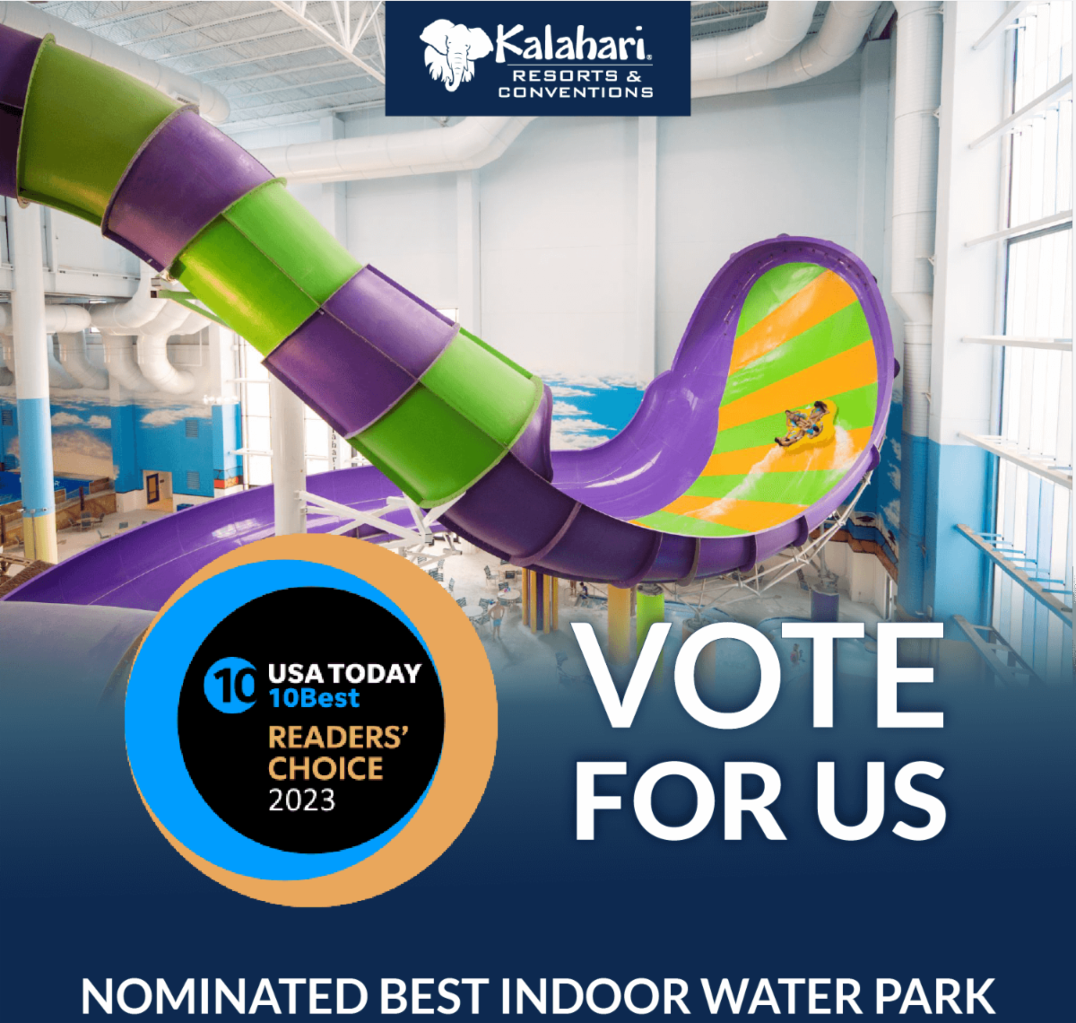 We've Been Nominated For Best Indoor Water Park! Kalahari Resorts