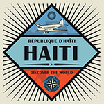 Antiguo afiche de viajes promocionando Hait_