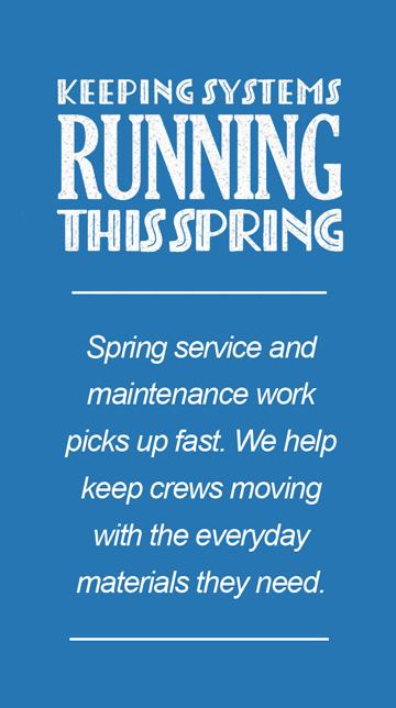 Image contains copy that emphasises Gordons ability to support teams with products they need as spring jobs pick up