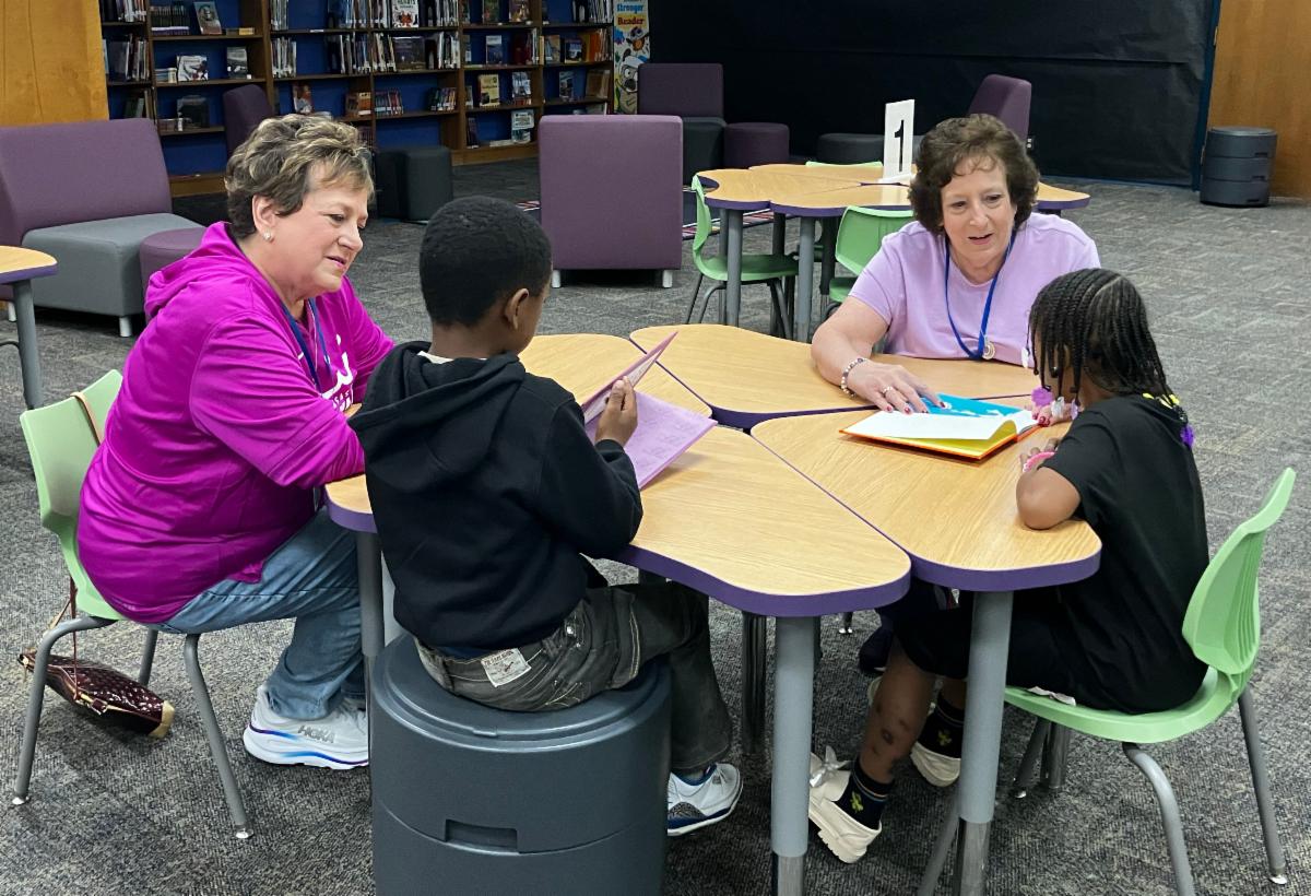 Reading Mentors and sisters Carol DiRaimo and Cecelia Ball