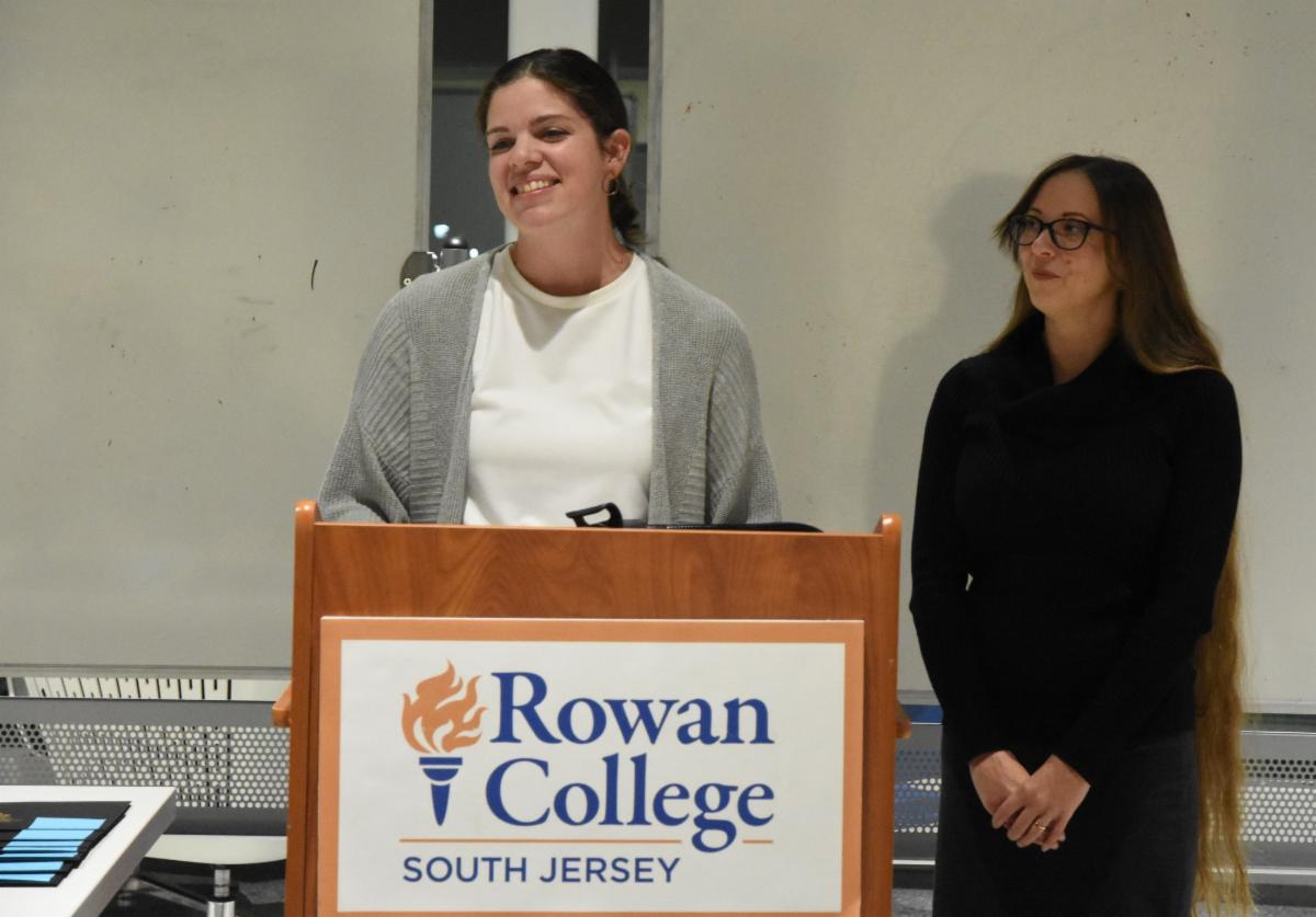 Professor speaking at Rowan College of South Jersey