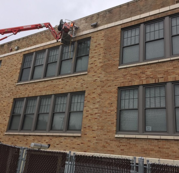 Restoration work was completed on the exterior of the historic building at Tahoma Elementary this summer.