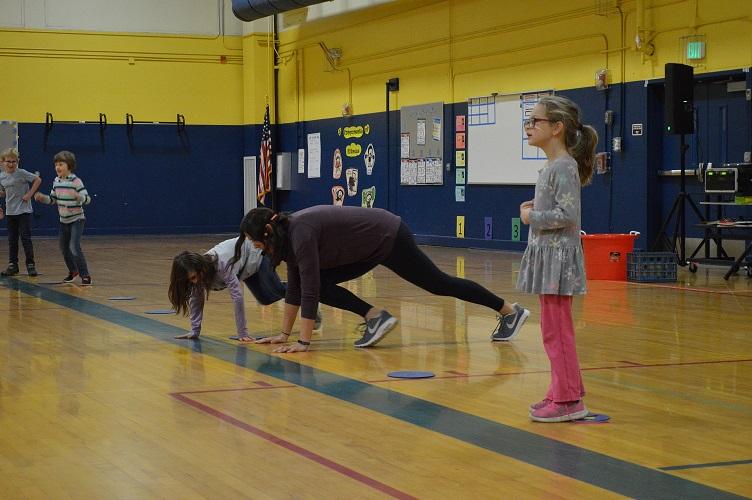 Tahoma Elementary P.E. class