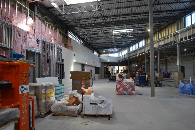 Tahoma Matters Taken Inside The Commons At New High School Looking East Through Building Toward Performing Arts Center Insulation And Sheet Rocking Is Being