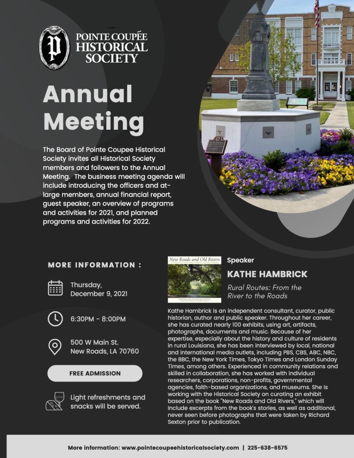 December Events in Pointe Coupee