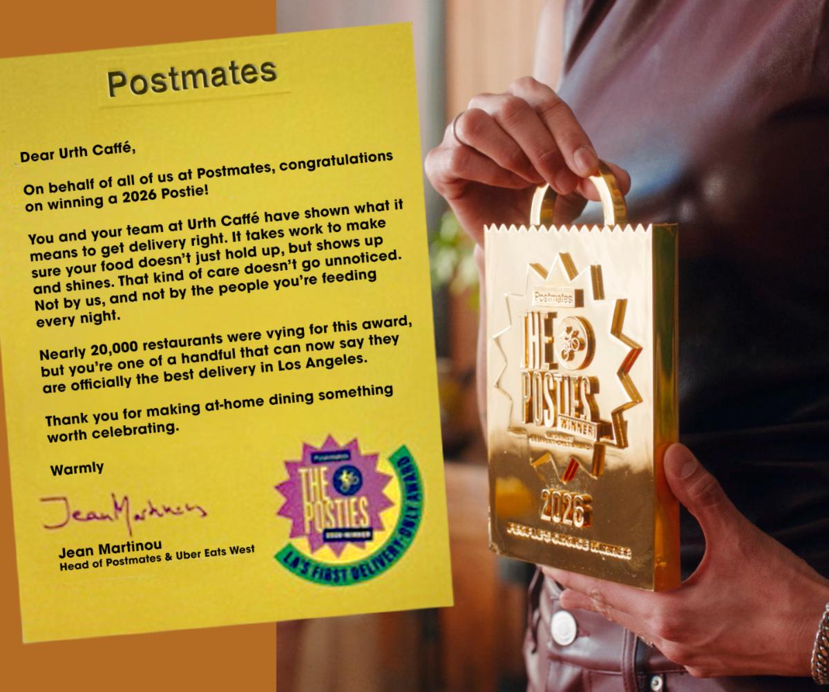 Postmates letter of recognition.