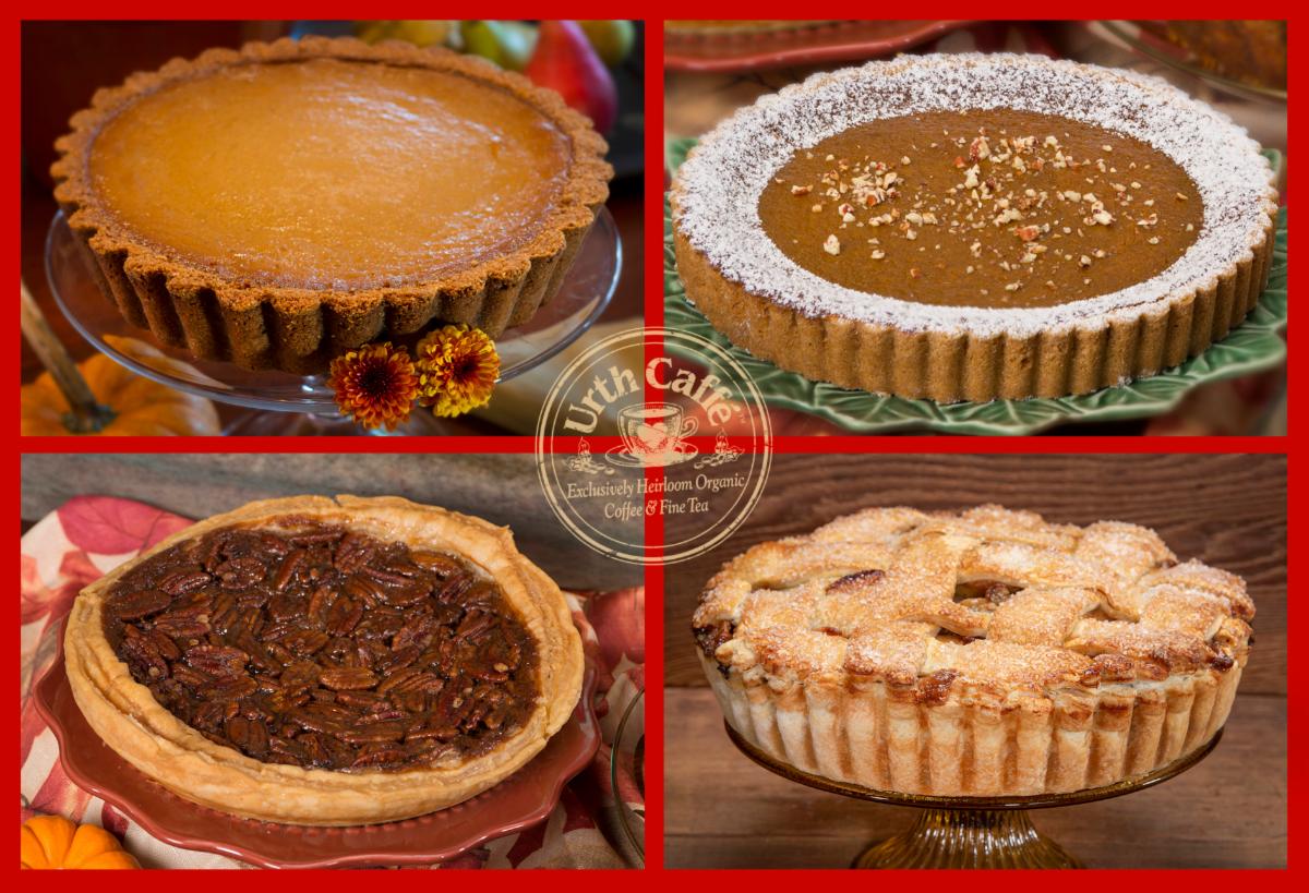 Photos of 4 whole Urth pies, and Urth logo for Mother's Day orders.