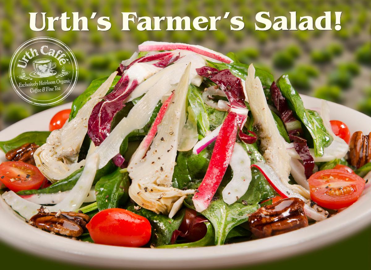 Photo of Urth Caffé Farmer's Salad, with Urth logo.