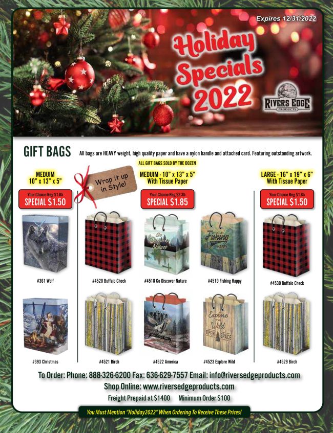 Rivers Edge Products Holiday Specials 2022!
