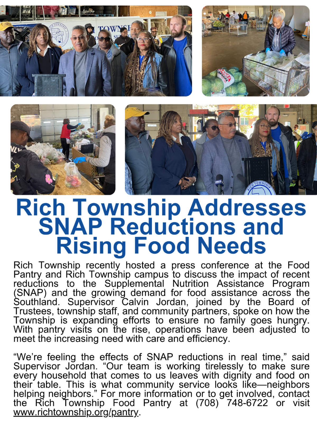 Rich Township Addresses SNAP Reductions and Rising Food Needs