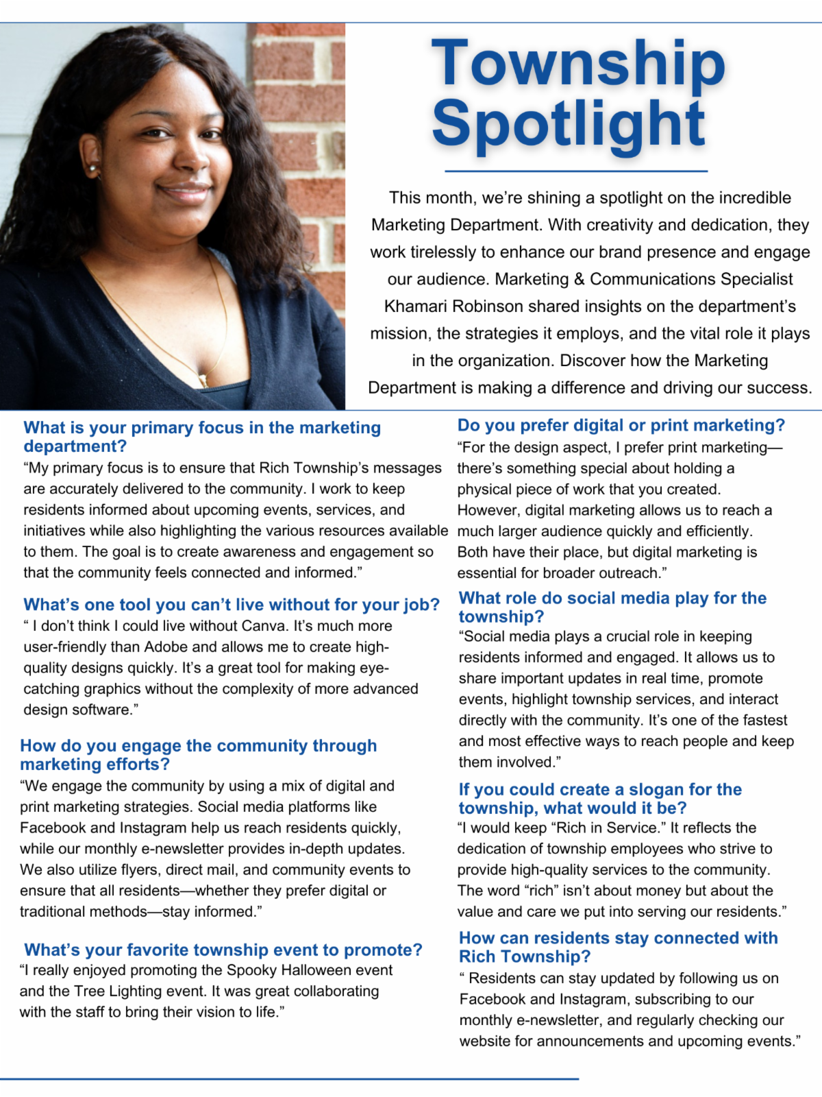 Senior Services Spotlight