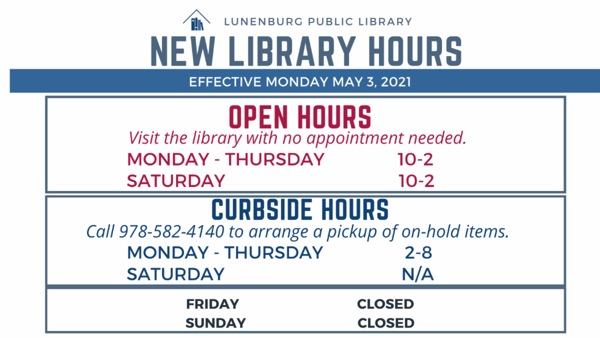 News from Lunenburg Library May 2021