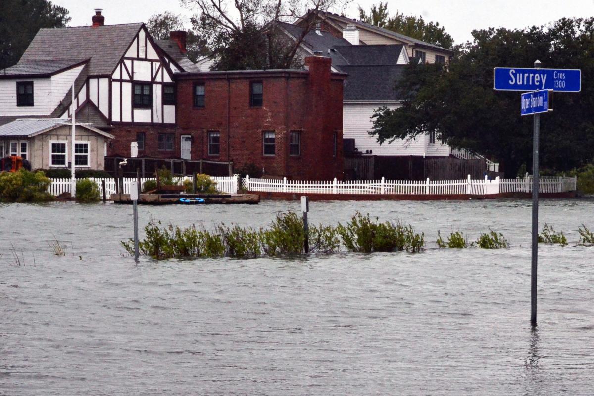 Flooded town