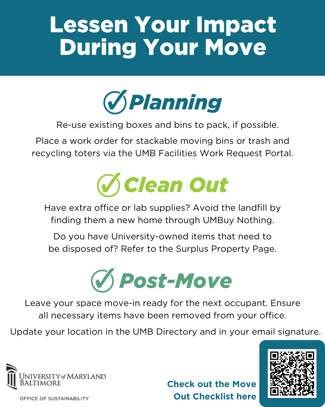 Move out checklist with the three steps of moving out planning clean out and post move 