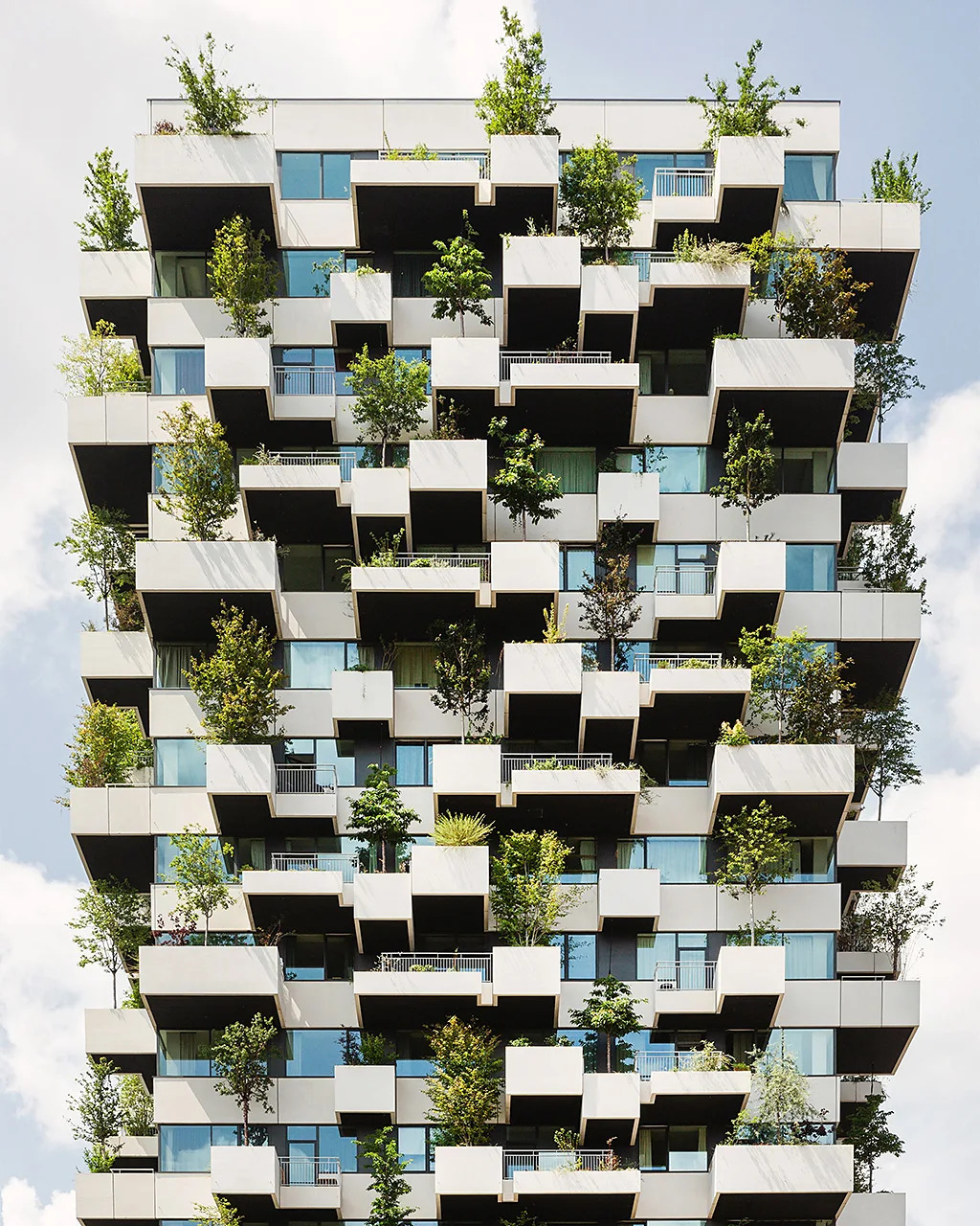 high rise building with greenery