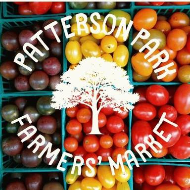 Image of fresh produce with the test Patterson Park Farmers' Market.