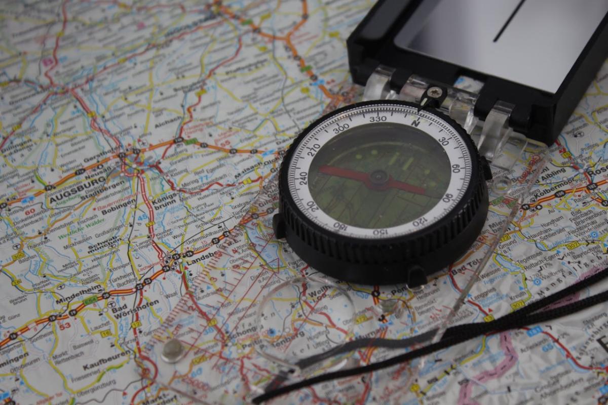 compass and map