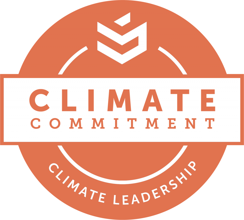 Orange Badge for Second Nature Climate Commitment for Climate Leadership