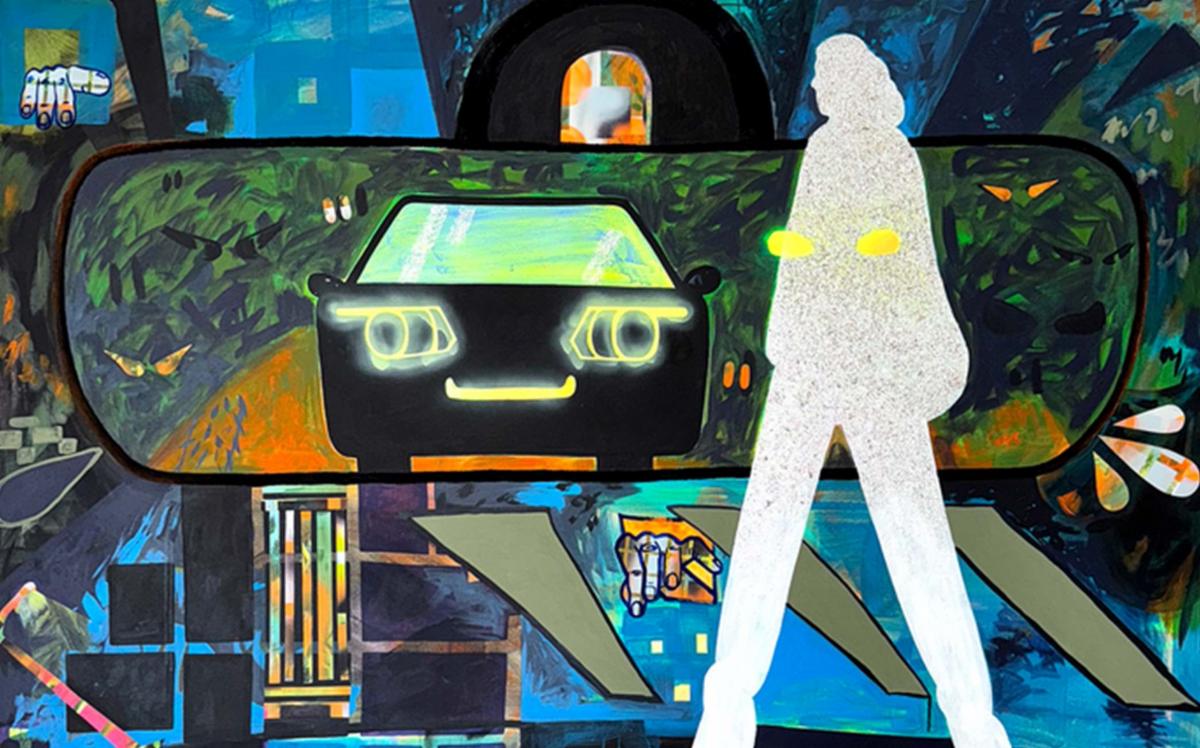 Sierra Iola's painting of a car centric world. 