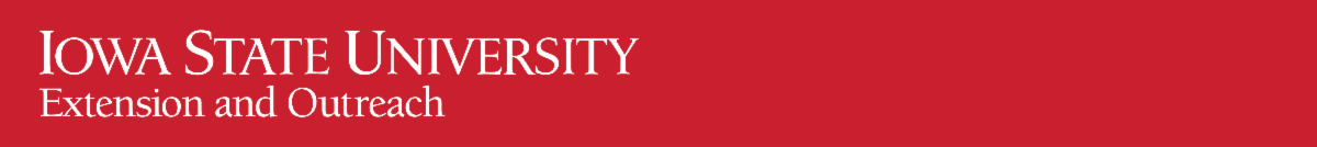 Iowa State University Extension and Outreach wordmark.