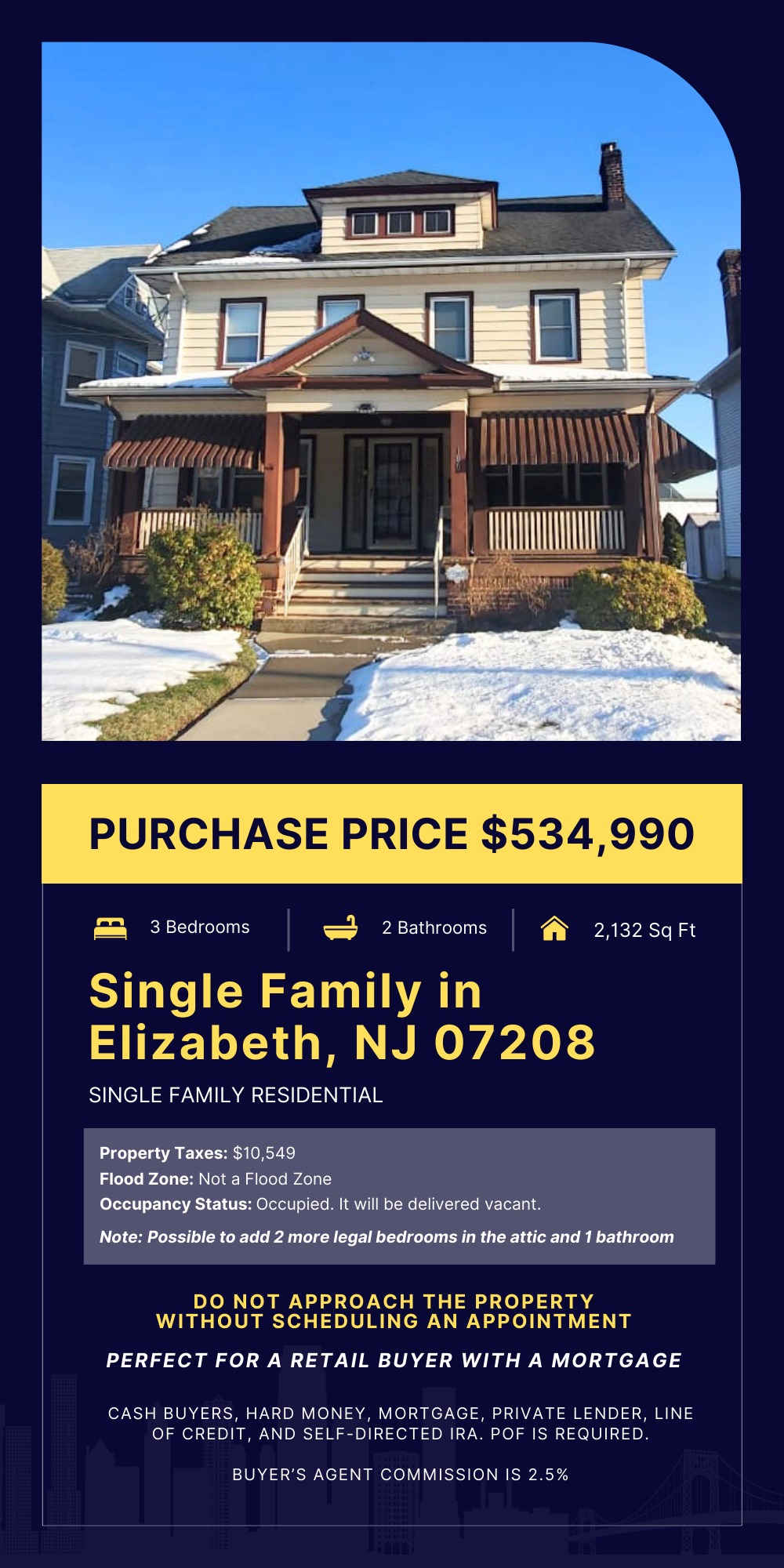 🚨OFFMARKET Opportunity in the Elmora Section of Elizabeth, NJ!