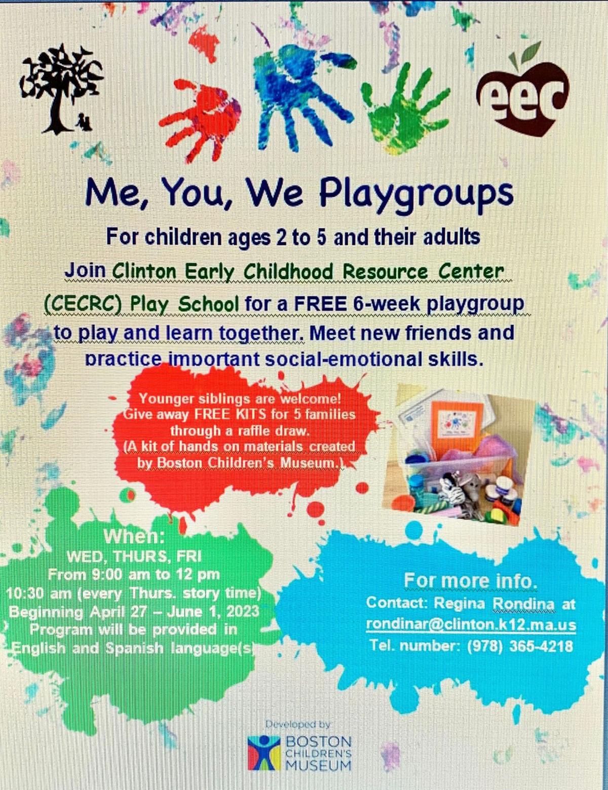 CECR Play School Update and Community News Month of May