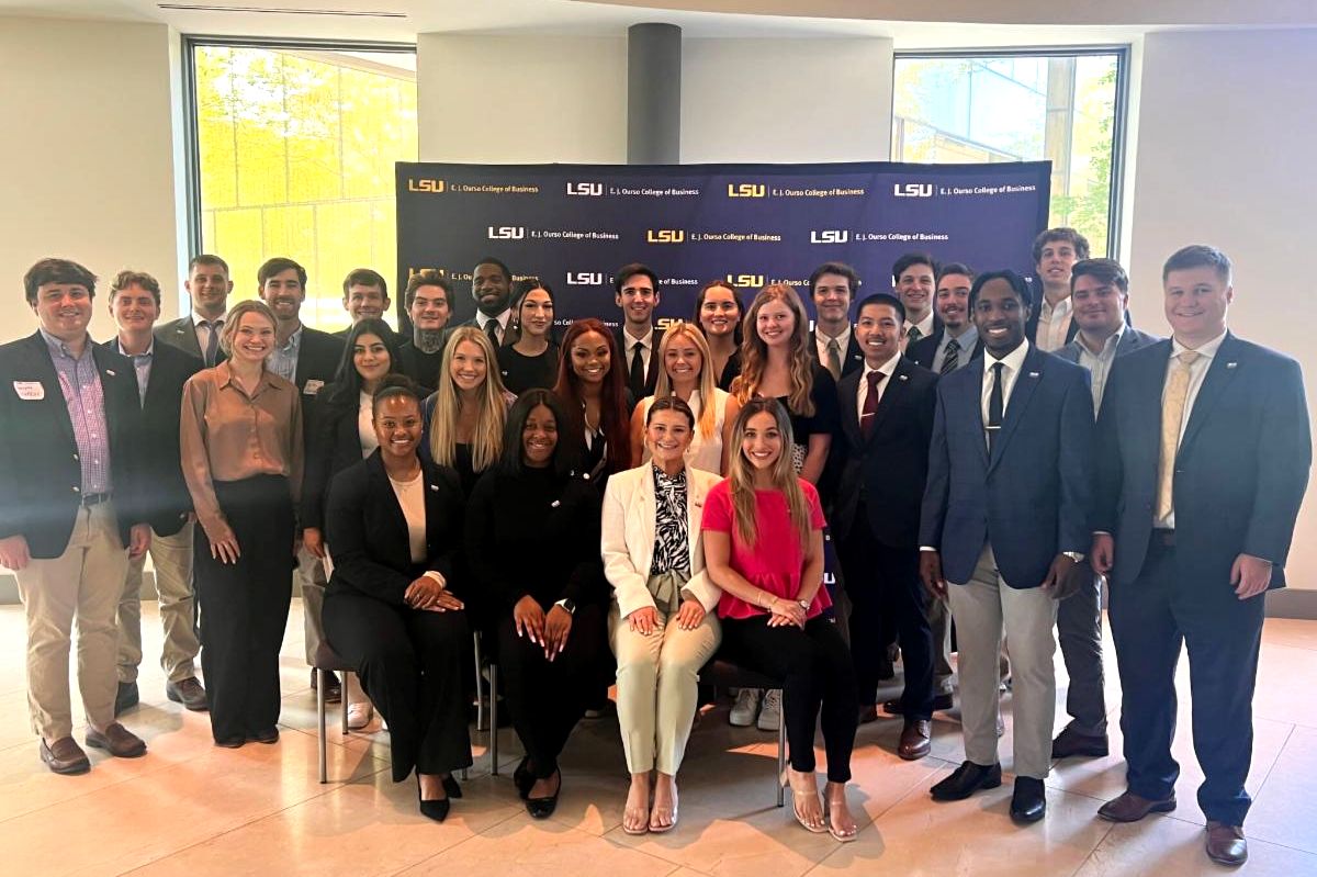 Students at the sales symposium