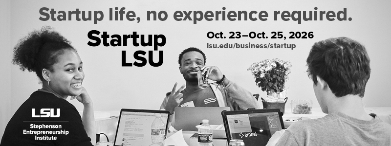 Startup LSU promotional graphic
