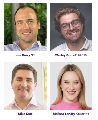 composite photo of four speakers 