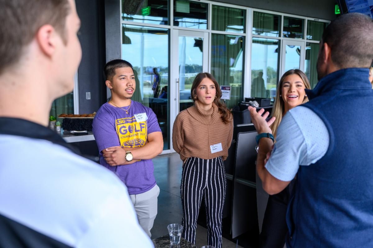 Students network with professionals