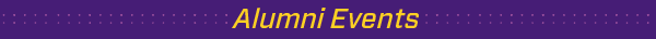 Purple banner reading Alumni Events
