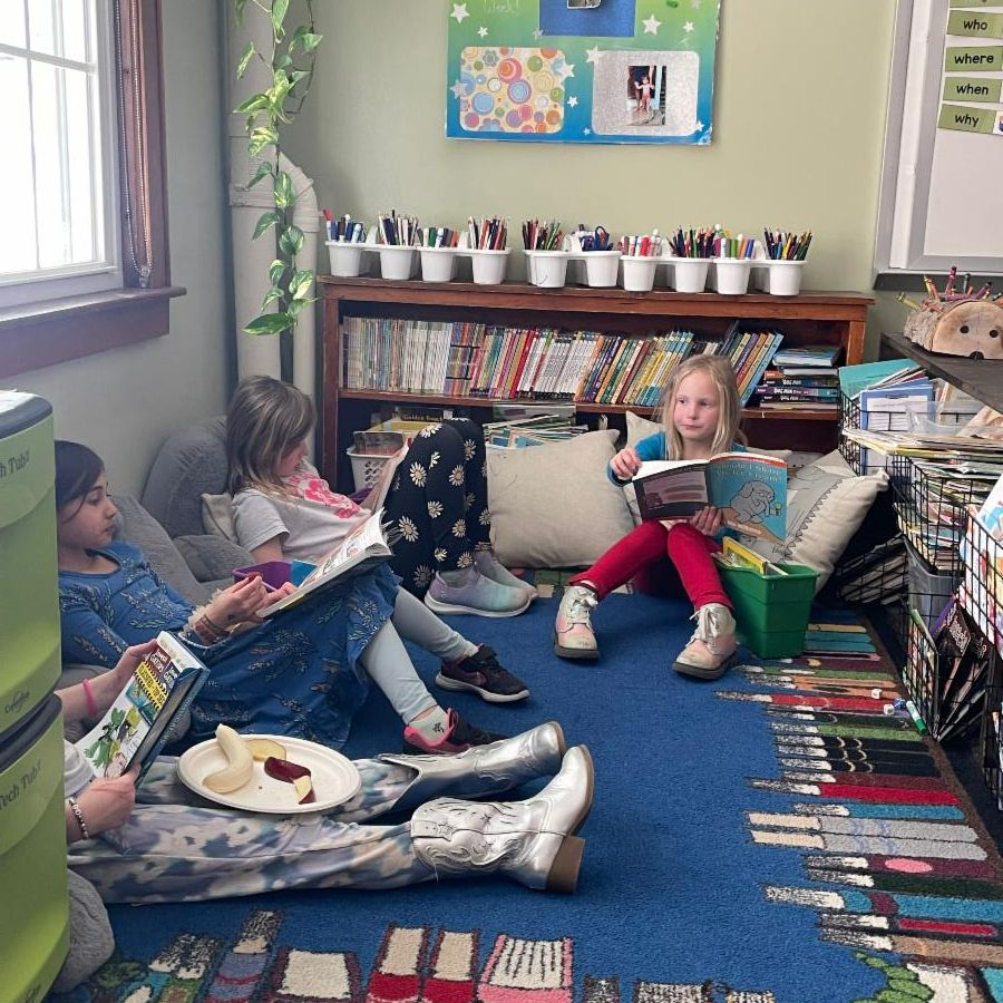 2nd grade students learn about money by operating a pretend store