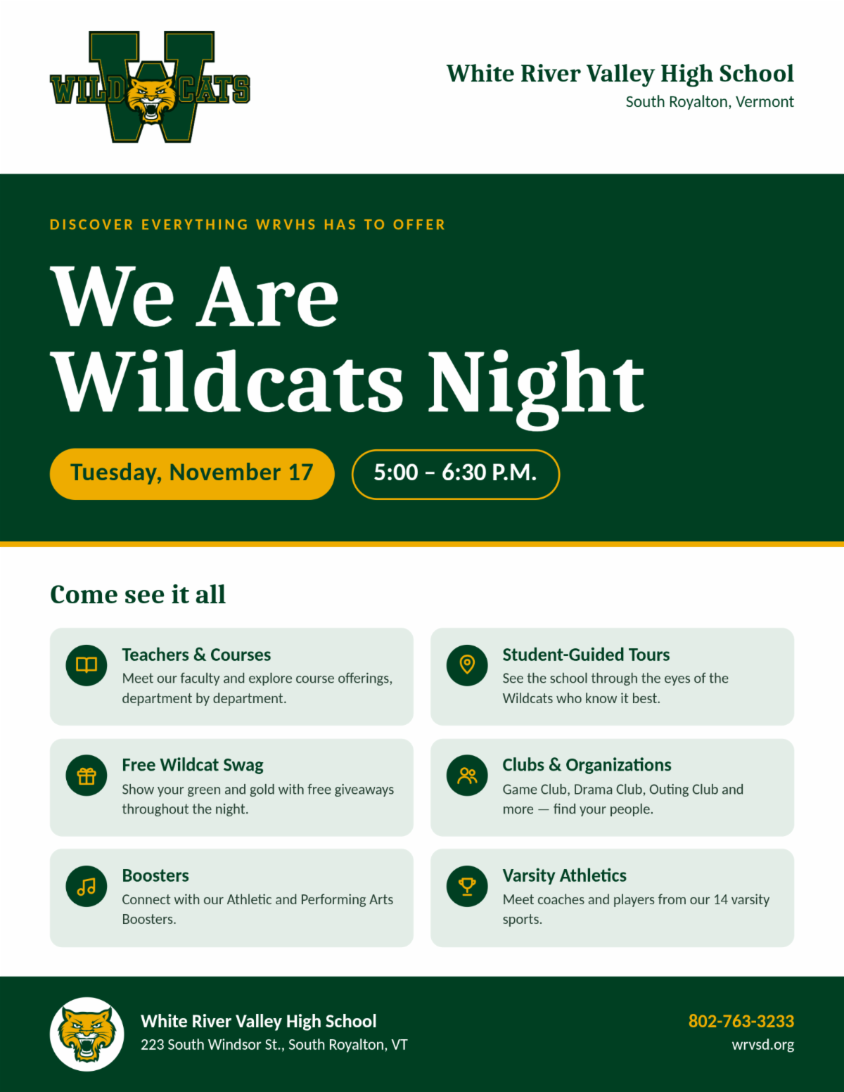 We are wildcats night November 17