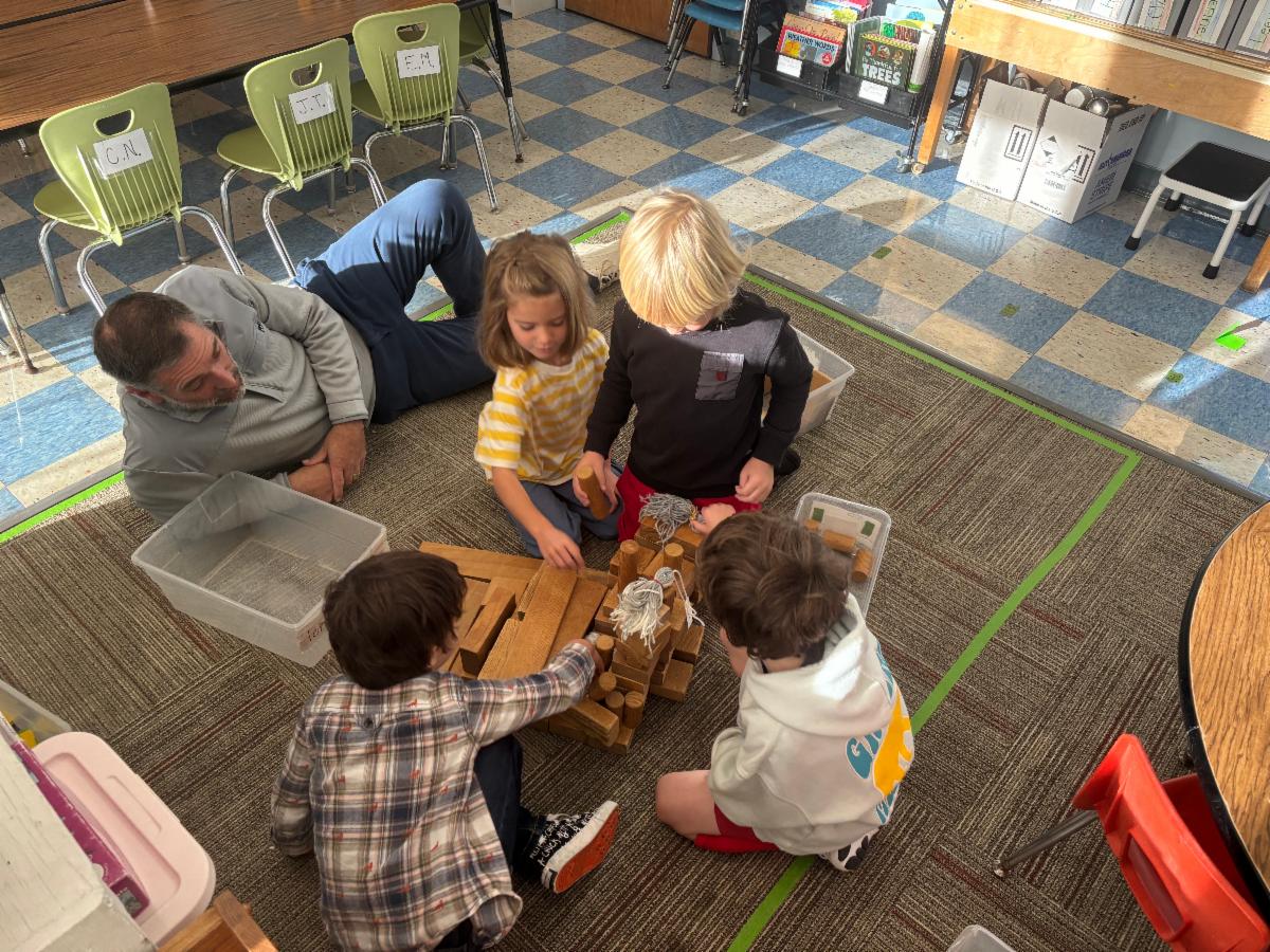 puppet story time with kindergarten
