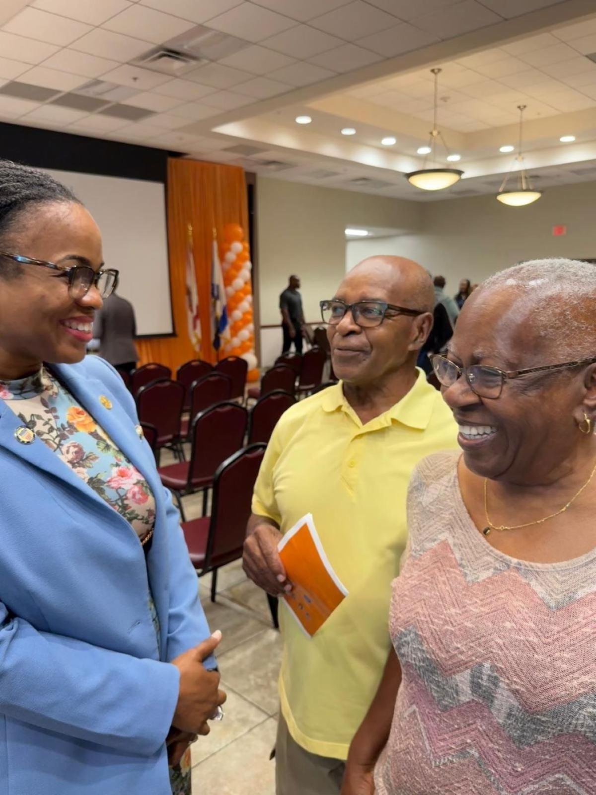 Miramar residents and Commissioner Cherasard at  Alexandra P Davis Unveiling