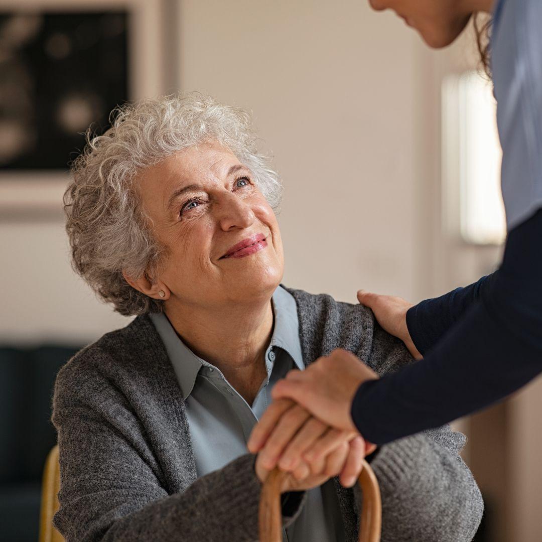 Woman in a nursing home
